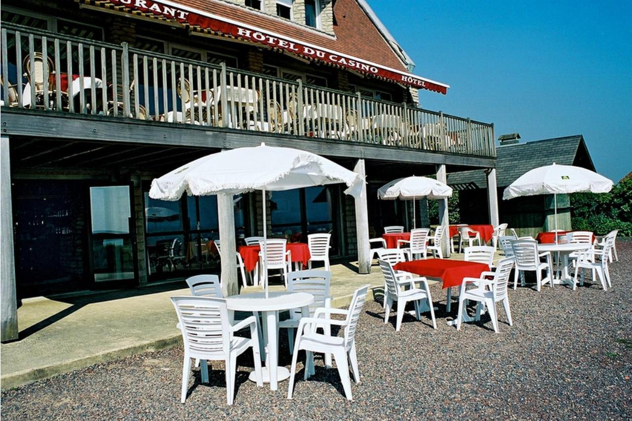 Logis Hotel Du Casino Restaurant Le Mathelia Vierville-sur-Mer Exterior foto